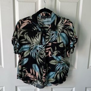 Woman’s Tropical Button Up TShirt